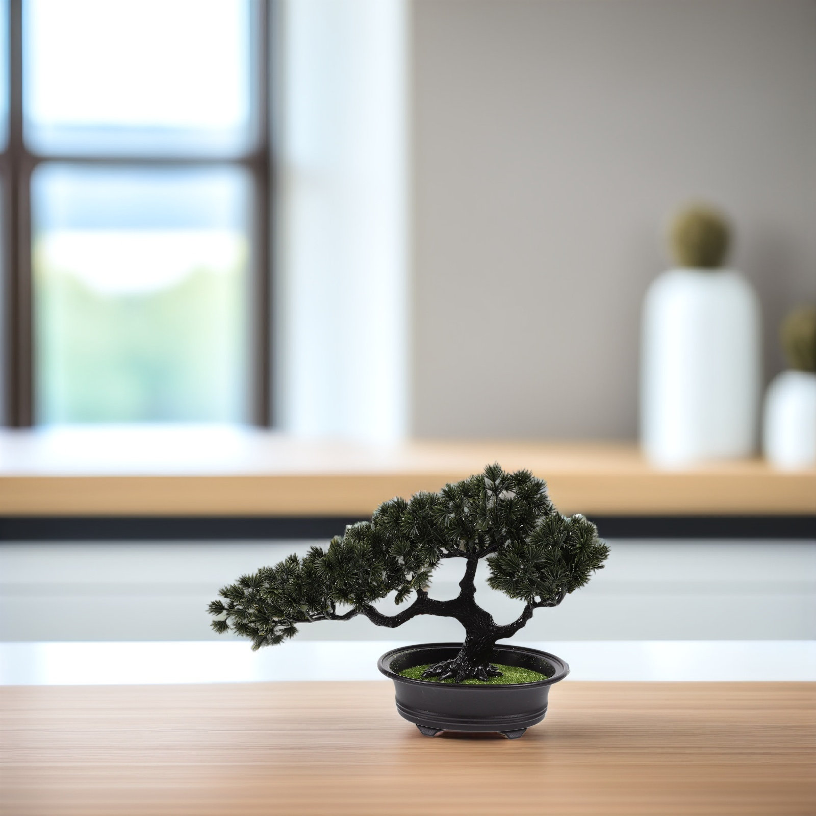 Bonsai Tree Miniature Zen Garden - Artificial Pine Bonsai Tree Lifelike Miniature