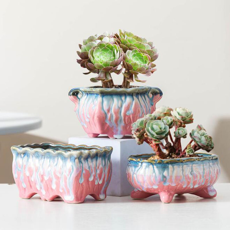 Creative Glazed Flowerpot Succ - Bonsai Tree Zen Garden 评论和价格