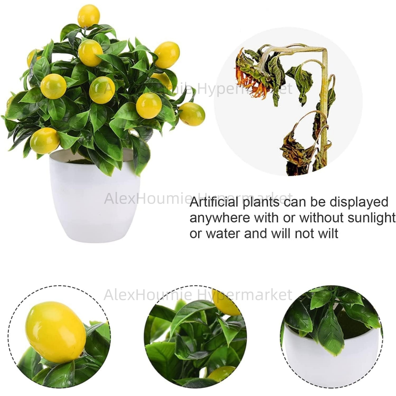 Fake Lemon Tree Small Artifici - Bonsai Garden Sushi 评论和价格