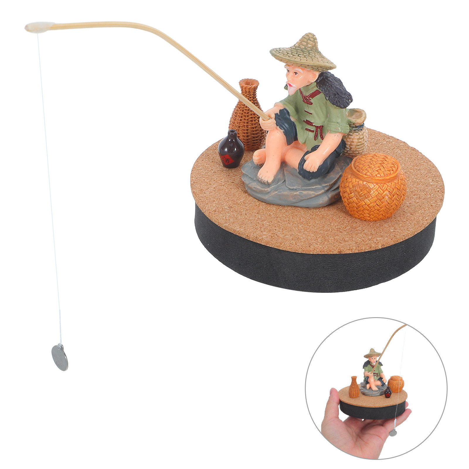 Floating Jiang Taigong Fishing - Bonsai Tree Zen Garden 评论和价格