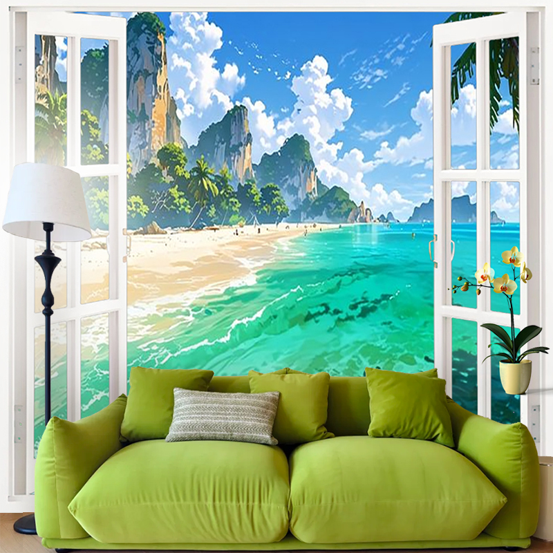 1PC Digital Print Tapestry Wal - Bonsai Tree Zen Garden 评论和价格