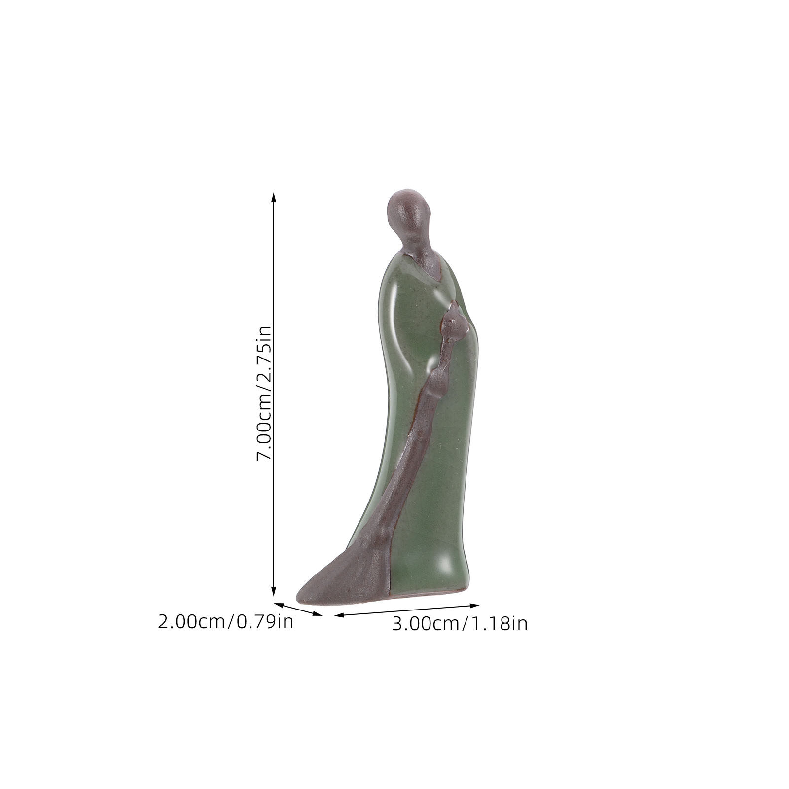 Ceramic Mini Zen Monk Figure B - Bonsai Tree Zen Garden 评论和价格