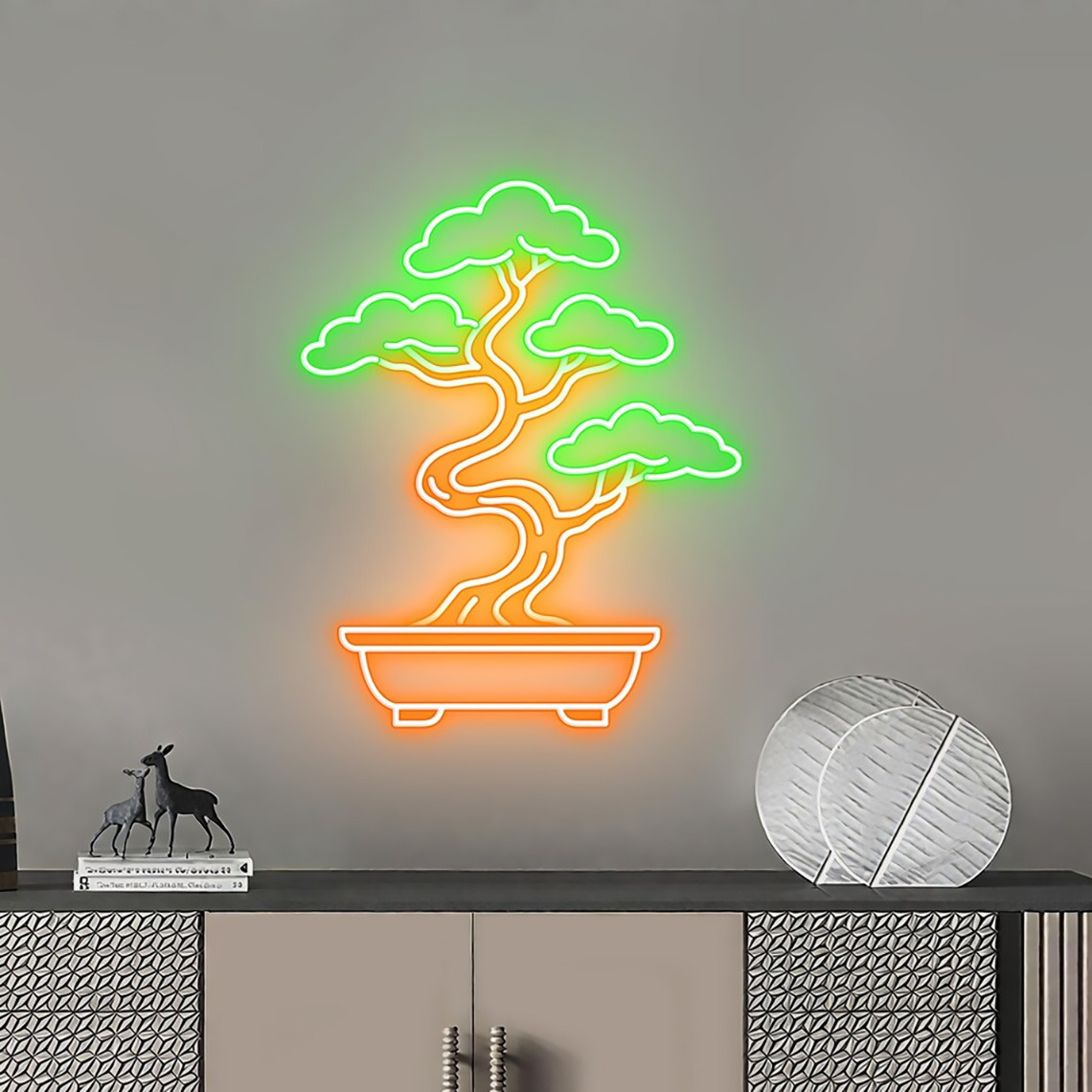 Bonsai Tree Neon Sign Zen Gard - Bonsai Tree Zen Garden 评论和价格