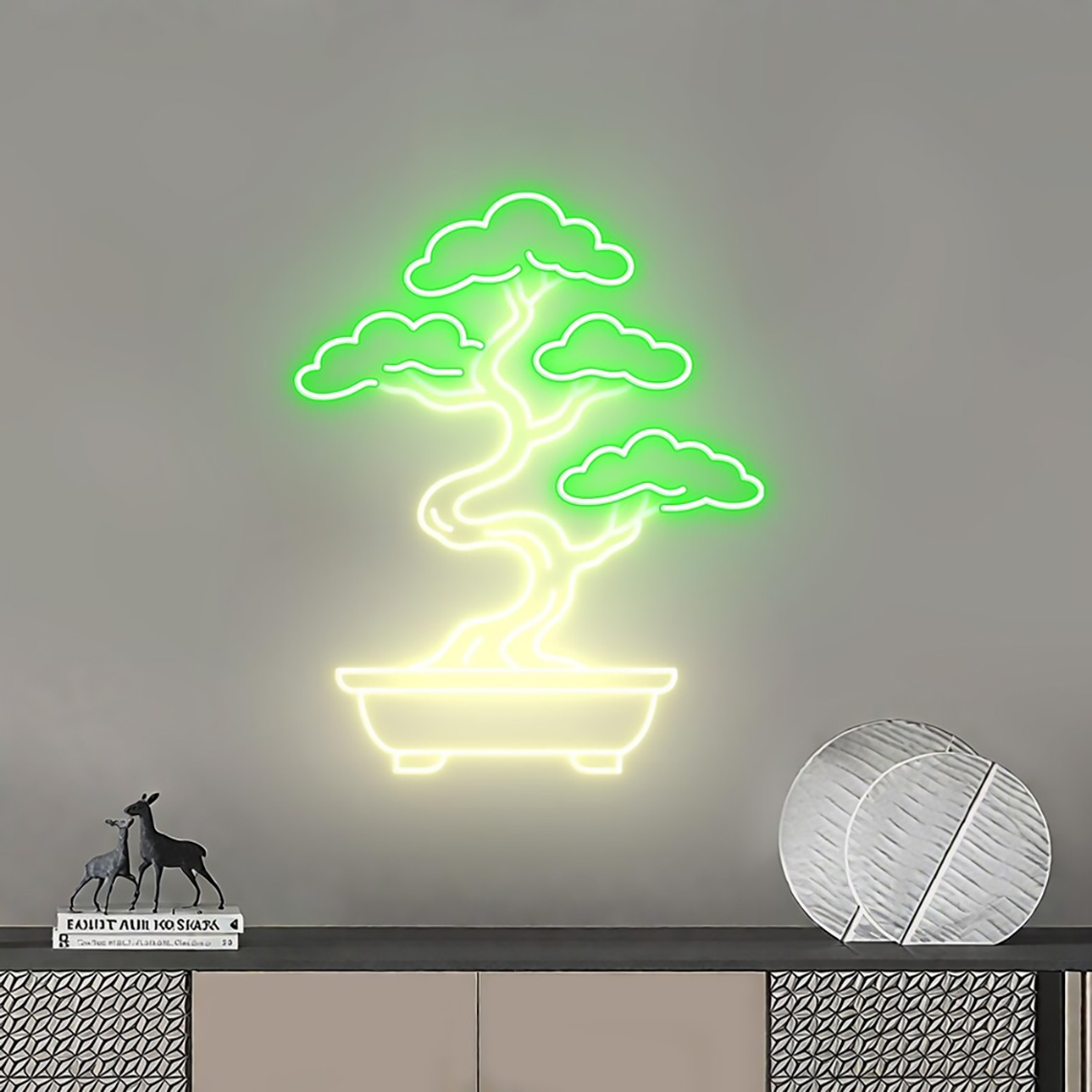 Bonsai Tree Neon Sign Zen Gard - Bonsai Tree Zen Garden 评论和价格