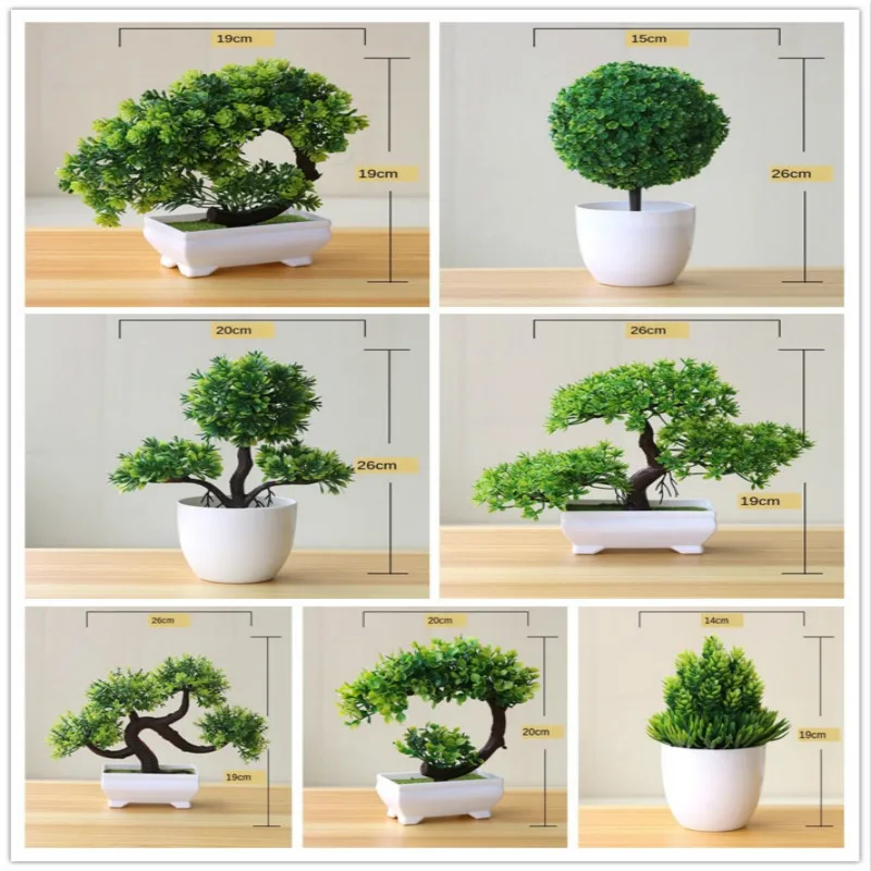 Artificial Plants Potted Bonsa - Bonsai Garden Sushi 评论和价格