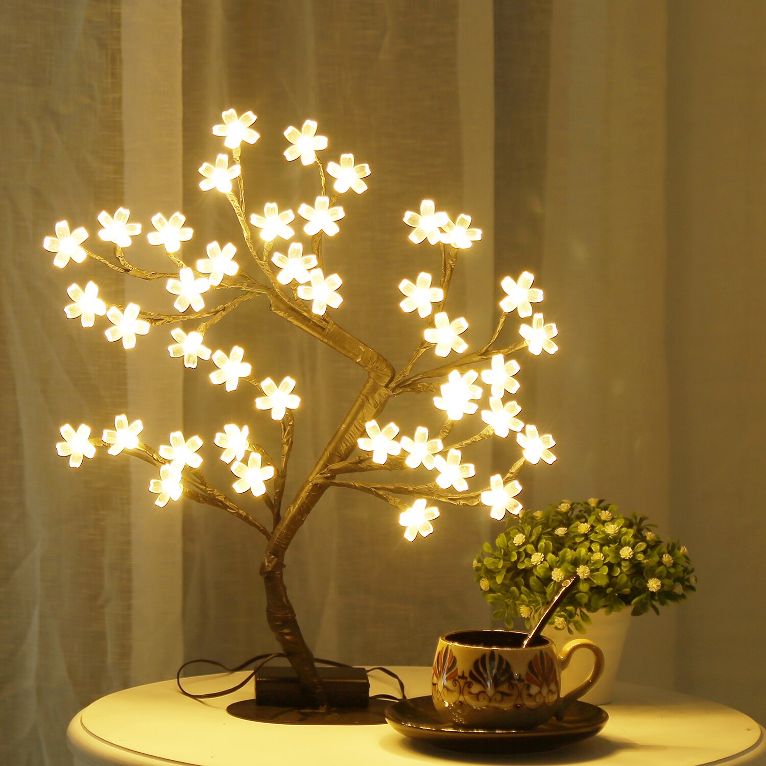 Cherry Blossom Tree Light,17in - Bonsai Garden Sushi 评论和价格